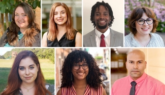 collage of seven headshots of people