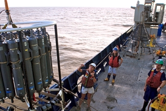 people on board a research vessel