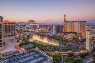 color-enhanced photo of the LasVegas strip