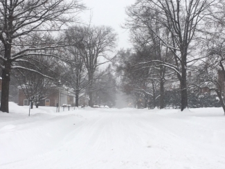 photo of snowy road