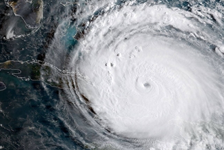 satellite photo of hurricane