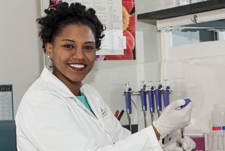 woman in a lab