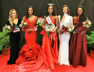 Photo of five pageant winners