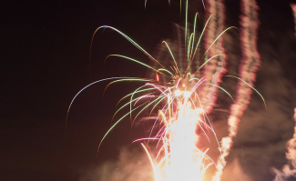 photo of fireworks at night