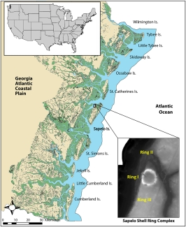 map graphic of Eastern US coastline with two inserts