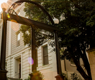 Photo of UGA arch, day