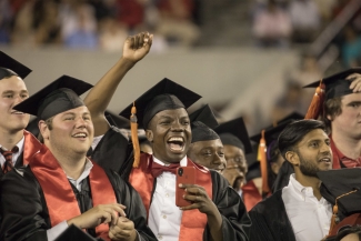 photo of graduates at commencement