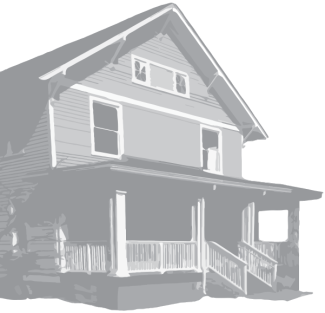 graphic of wooden house