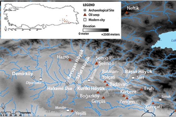 map graphic with legend markings