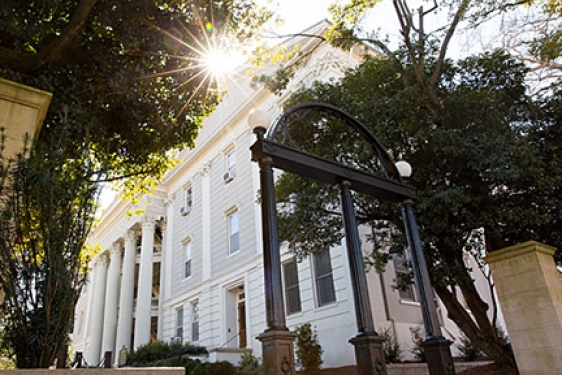 UGA Arch with sun