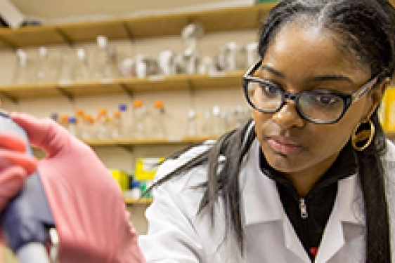 woman in lab