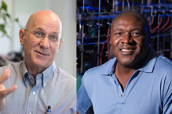 side-by-side head shots, two men