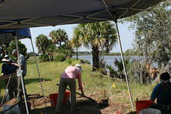 archeology dig on the coast