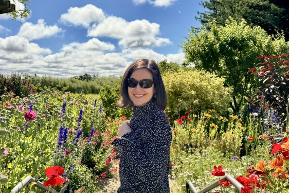 photo of woman in garden, day