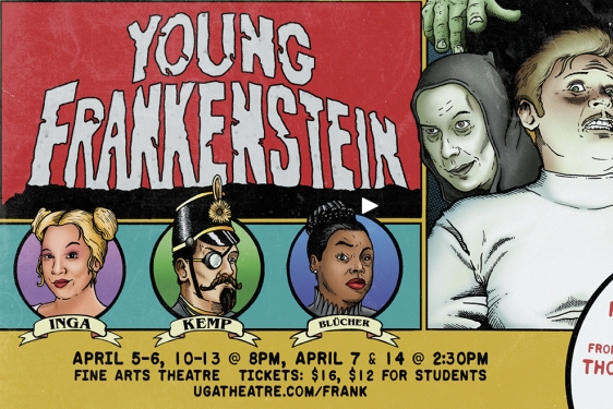 graphic with Young Frankenstein, images and dates