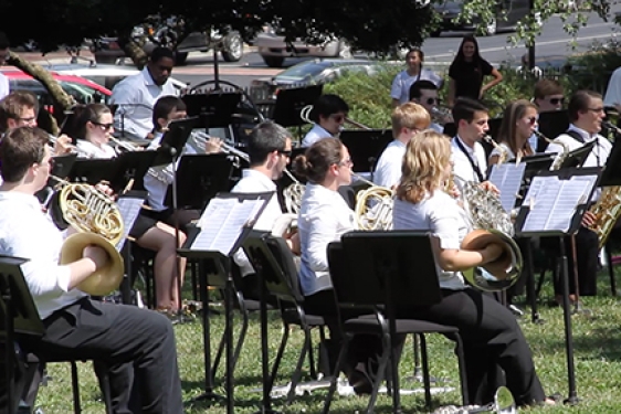 musicians outdoors