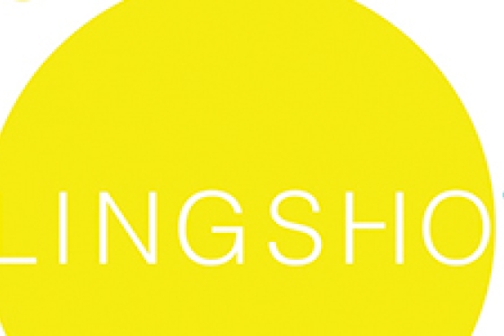 yellow logo with words