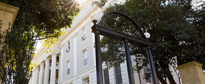 UGA Arch with sun