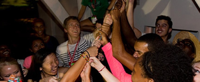 students ringing bell