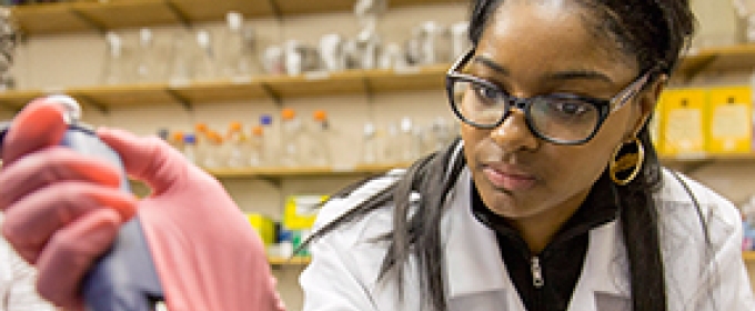 woman in lab