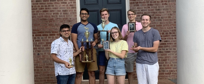 group photo of students at Phi Kappa hall