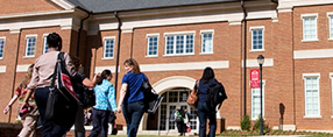 people walking, building