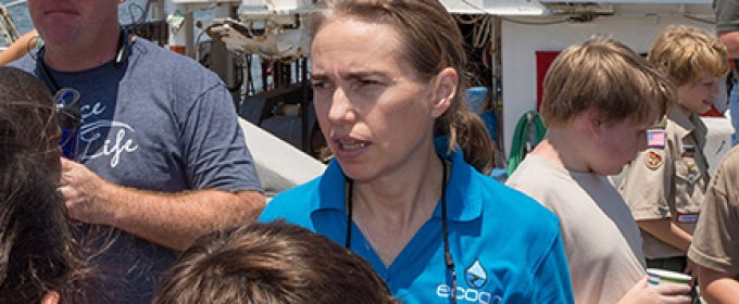 woman with people on boat, day