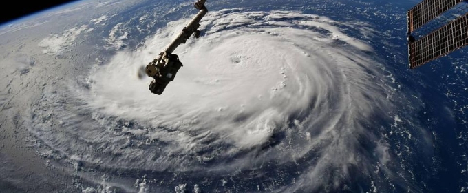 photo of hurricane from space