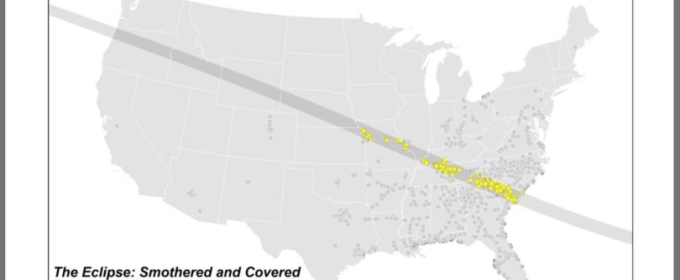 twitter screen shot of the eclipse path across the U.S.