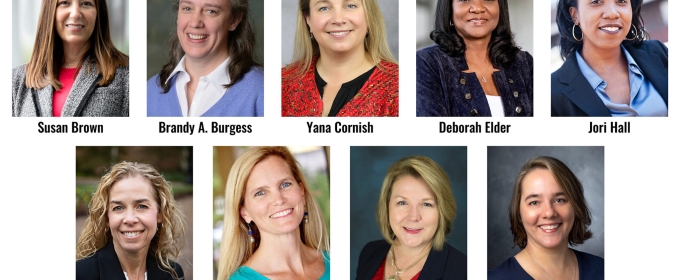 headshot group of nine women