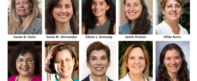 10 headshots of women, on two rows