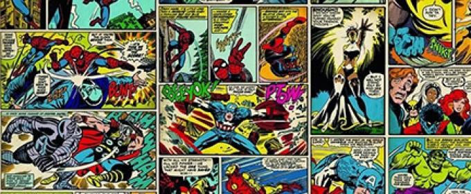 Marvel comics photo wall mural