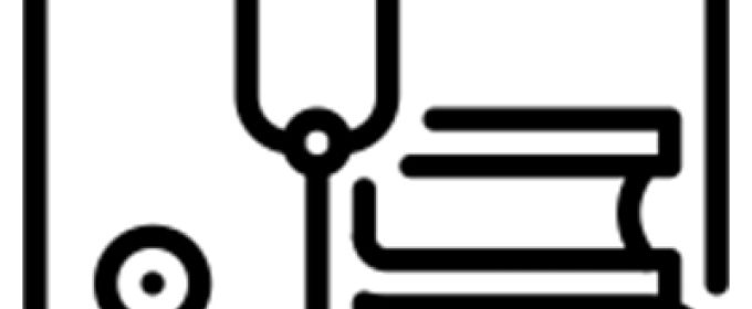 black and white graphic medical education icon